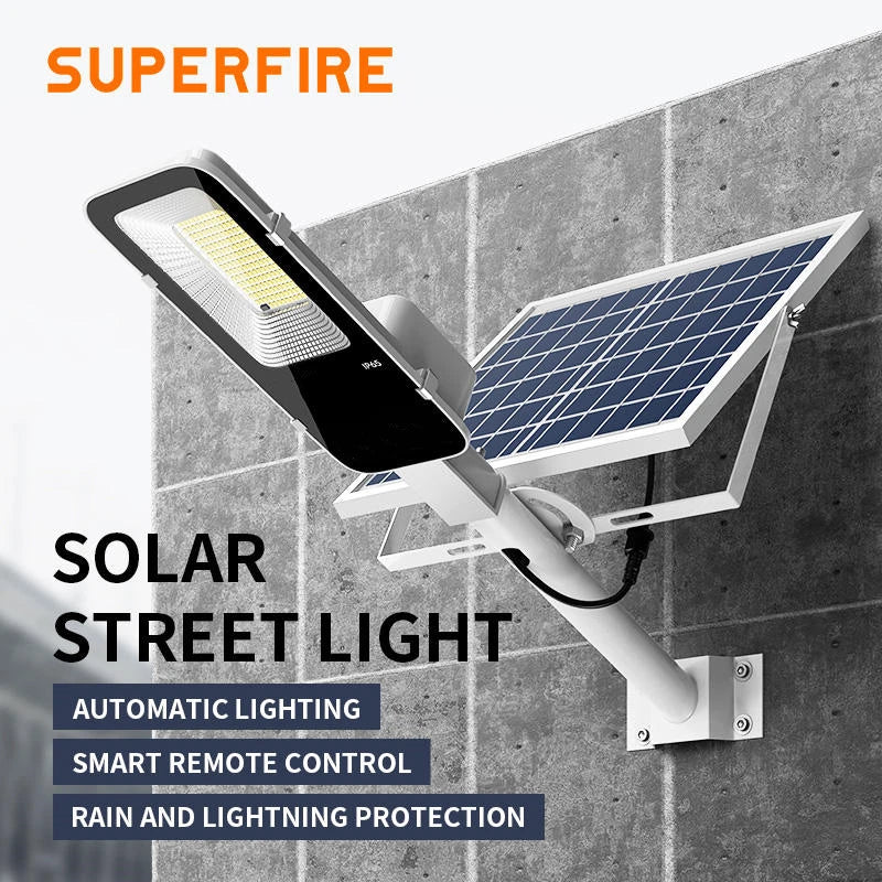 LUMARIX Solar Straßenleuchte | 300W Ultrahell | IP65 | Mit Fernbedienung & Dämmerungssensor