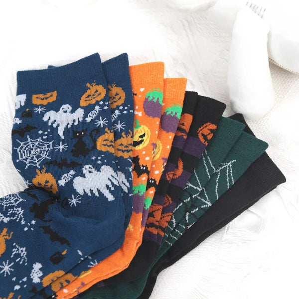 SpookySteps | Halloween Socken | Unisex | Knochen & Spinnennetz Design | EU 36–43
