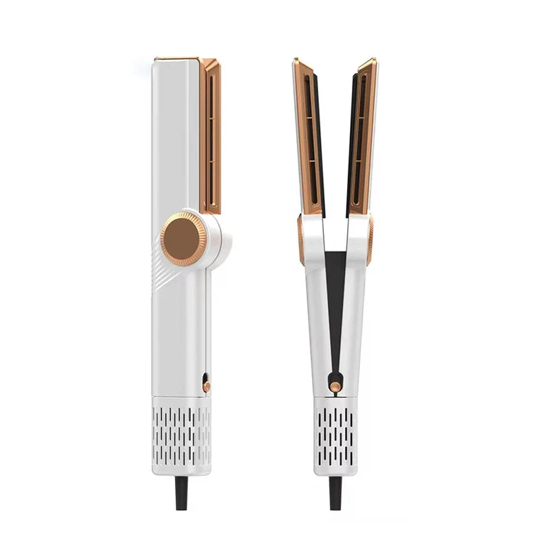 AeroGlow 2-in-1 Haarglätter & Föhn | Für nasses & trockenes Haar | Verstellbare Temperatur | 110.000 U/min Motor | Weiß