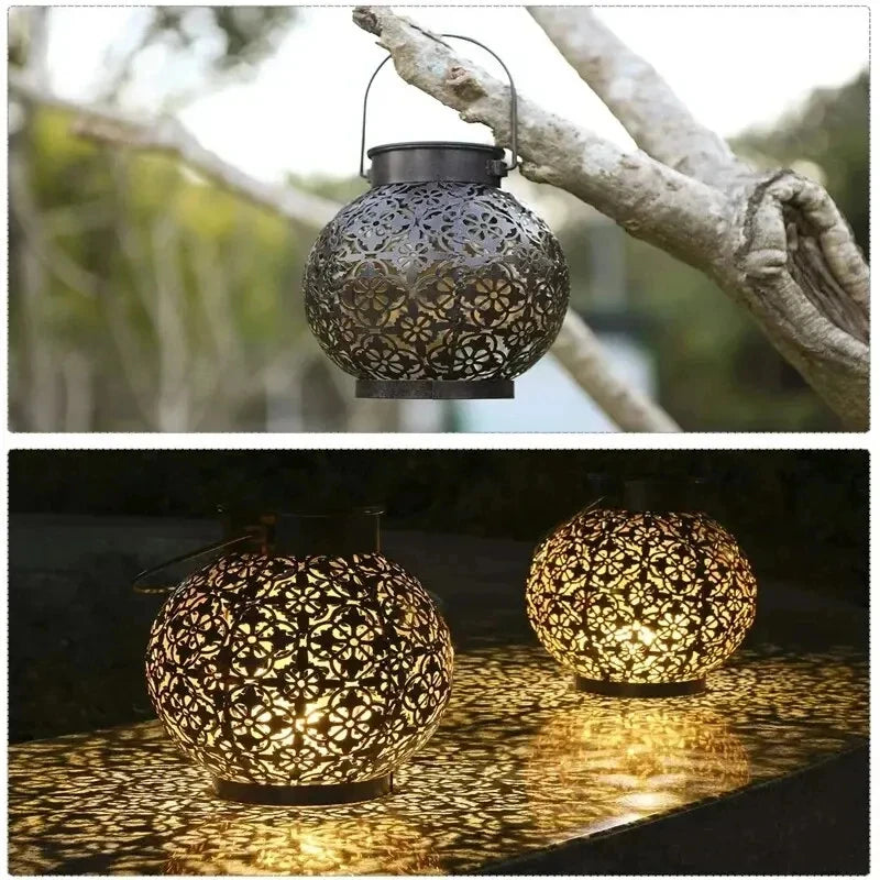Lumefina FairyGlow Solarlaterne Fee | Hängelampe aus Metall | Wetterfest & Energieeffizient | Für Garten & Terrasse