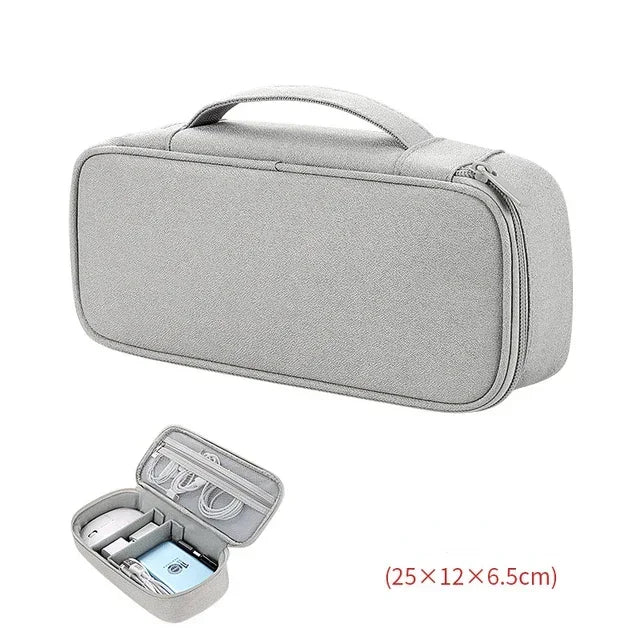 TechTidy TravelSafe Kabel Organizer Tasche | Wasserdicht & Kompakt | Für Reisen & Elektronik-Zubehör | In M & L erhältlich