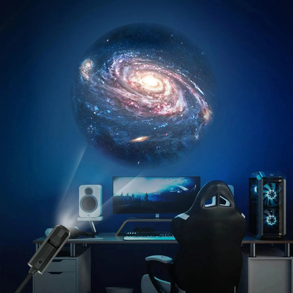 USB Sternenhimmel Projektor StarLume | 5V Deckenbeleuchtung | Mini Galaxy Licht für Auto & Schlafzimmer | Verstellbarer Sterneneffekt