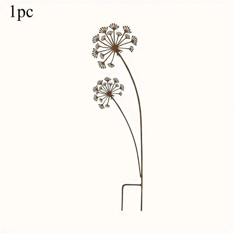 Florandis Metall-Gartenstecker Blume | Dekostecker für Balkon, Beet & Pflanzkübel | Wetterfest & detailreich