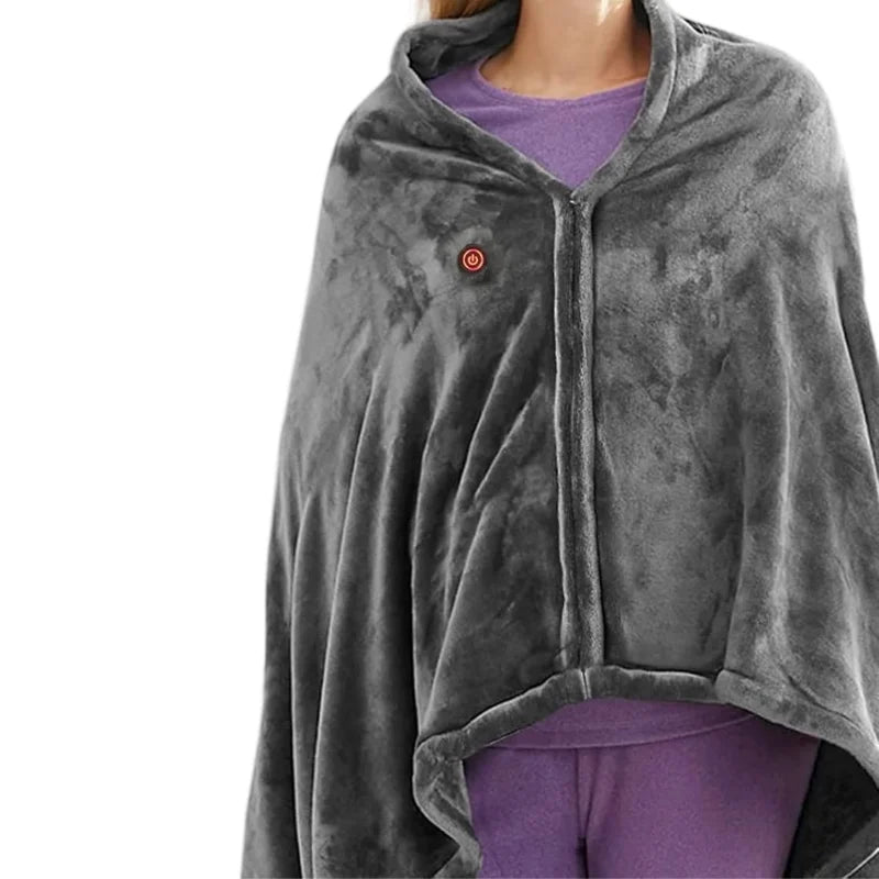 CozyTherm Wear USB-Heizdecke zum Tragen | 150 × 85 cm | 3 Temperaturstufen | Maschinenwaschbar & Tragbar