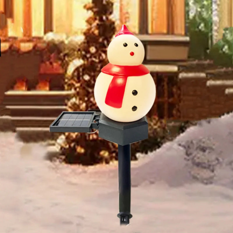 Solar Gartenleuchte | Weihnachtsmann & Schneemann | LED Landschaftslicht | Wasserdicht & Outdoor