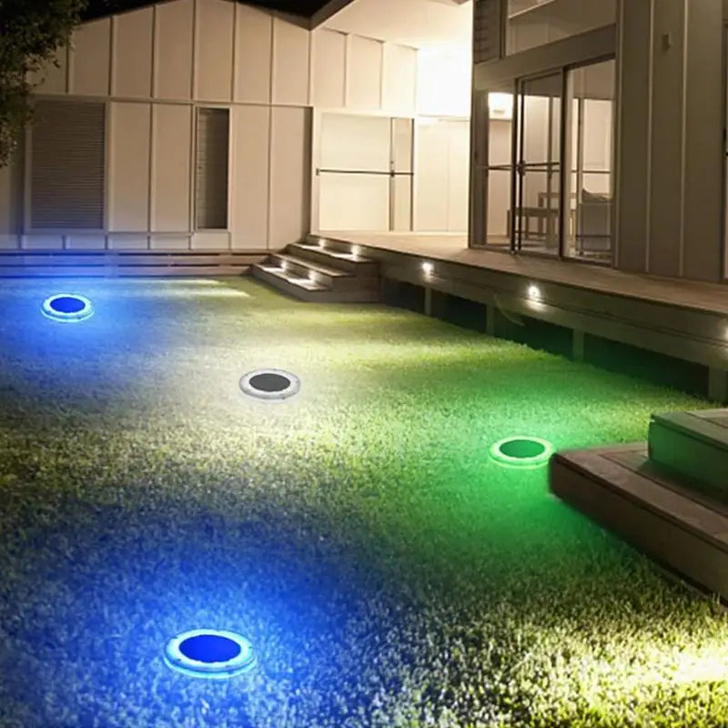 AquaGlow Solar-Poollicht | Schwimmend & Wasserdicht | Blaue LED | 11,6×2,5 cm