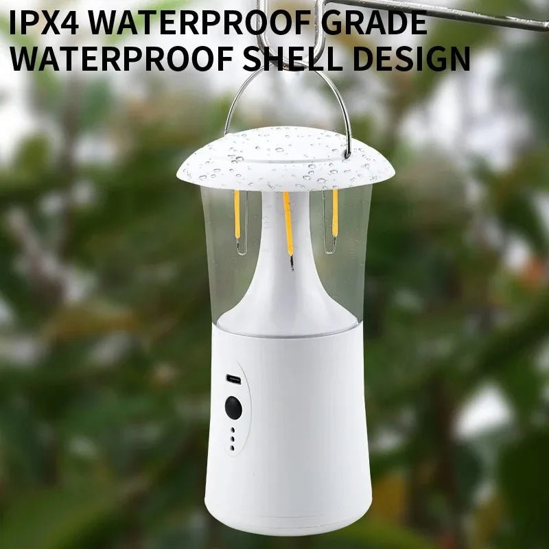 Campinglampe LUMOVIA Pro | 3 Lichtmodi | 1200mAh Akku | IPX4 Wasserdicht | Tragbar