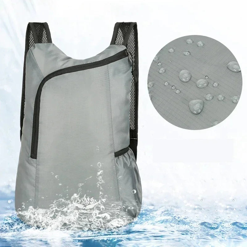 PackFold Air | Faltbarer Rucksack 20L | Ultraleicht & wasserdicht | Kompakt verstaubar | Für Reisen, Wandern & Alltag