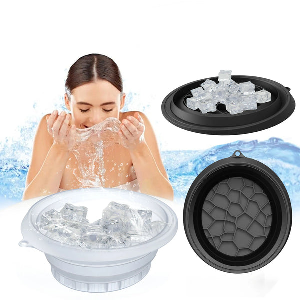 GlacioSkin Faltbare Gesichts-Eisbad-Schale | Für erfrischende Ice Facials & Hautpflege | Kompakt & Reisegeeignet