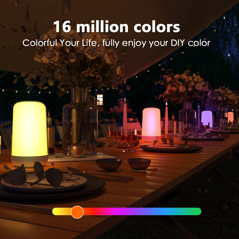 LumoGlow RGB Tischlampe | App-Steuerung & Touch | 16 Mio. Farben | 3600 mAh Akku