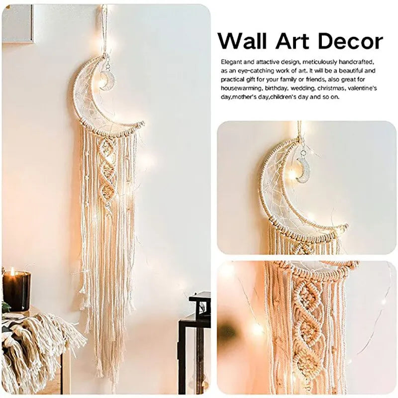 BohoLoom Makramee-Wandteppich | 96×20 cm | Handgeknüpfter Boho-Look