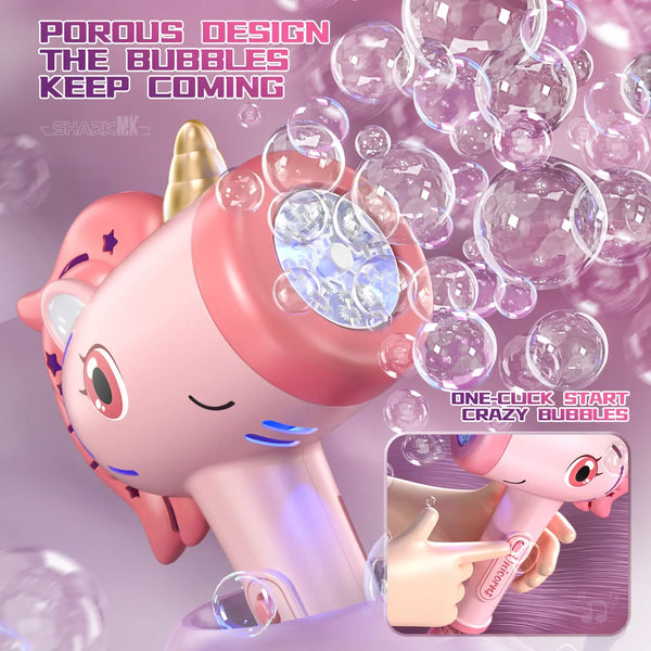Automatischer Seifenblasenstab UniMagic Bubble Wand | Mit Lichteffekten | Für Kinder & Kleinkinder | Perfekt für Garten & Sommerpartys