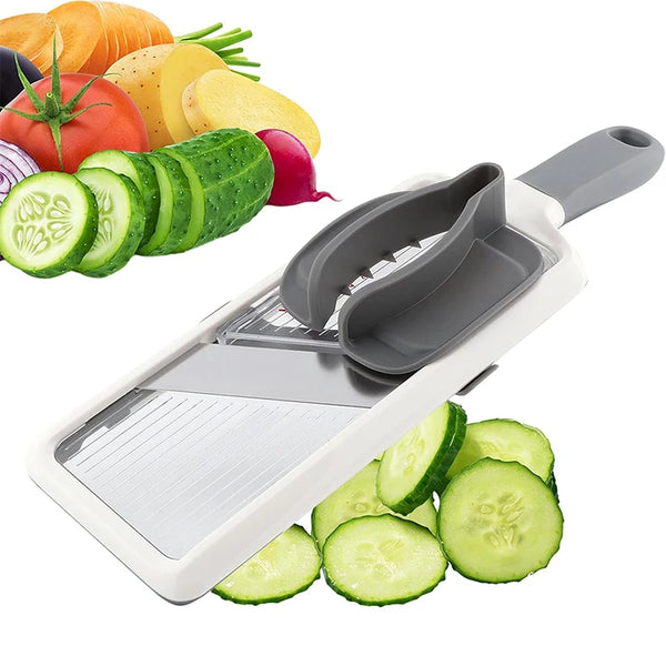 SliceFlexx Multifunktionaler Mandoline-Hobel mit Edelstahlklinge | Verstellbar & Handgeführt | Für Gemüse, Obst & Käse | Kompakt & Scharf