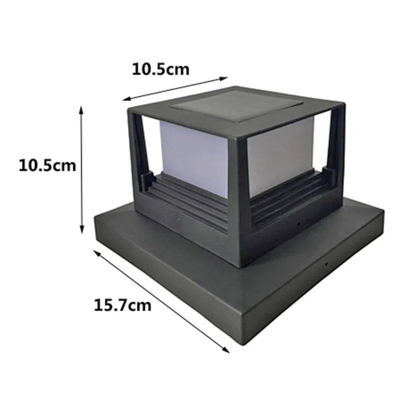 LumaPira DuoLight Solar-Pfostenleuchte LED | IP54 Wasserdicht | Weiß & Warmweiß | Für Zaun, Terrasse & Gartenpfosten