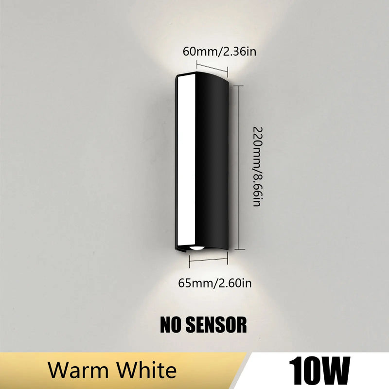 LuminoWall Pro LED-Wandleuchte Außen 10 W | IP66 Wasserdicht & 85–265 V | Warm- & Kaltweiß