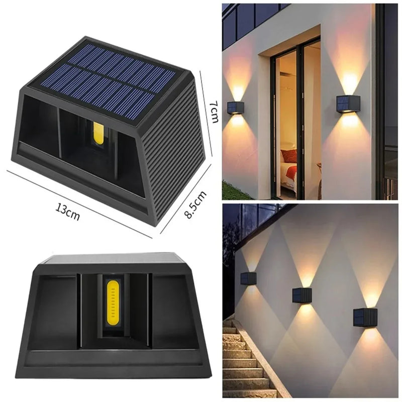 Solar Wandleuchte SolaraBeam Flex | Warmweiß | IP65 Wasserdicht | Verstellbarer Lichtwinkel