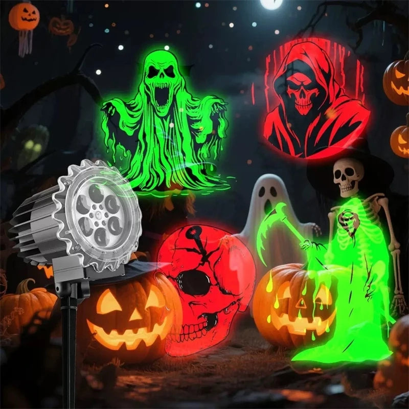 SpookBeam Halloween LED-Projektor | Dynamische Geisterprojektion | Wasserdicht | Außenbereich