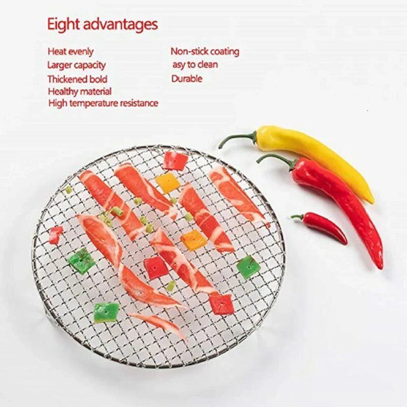 Grillinox BBQ Grillrost | Edelstahl Grillgitter für Camping & Küche | Rostfrei & Hitzebeständig | 30 x 25 cm
