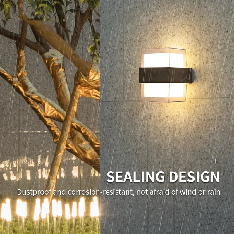 LED Außenwandleuchte AuroBeam | IP66 Wasserdicht | Bewegungsmelder & Dämmerungssensor | 6W / 12W