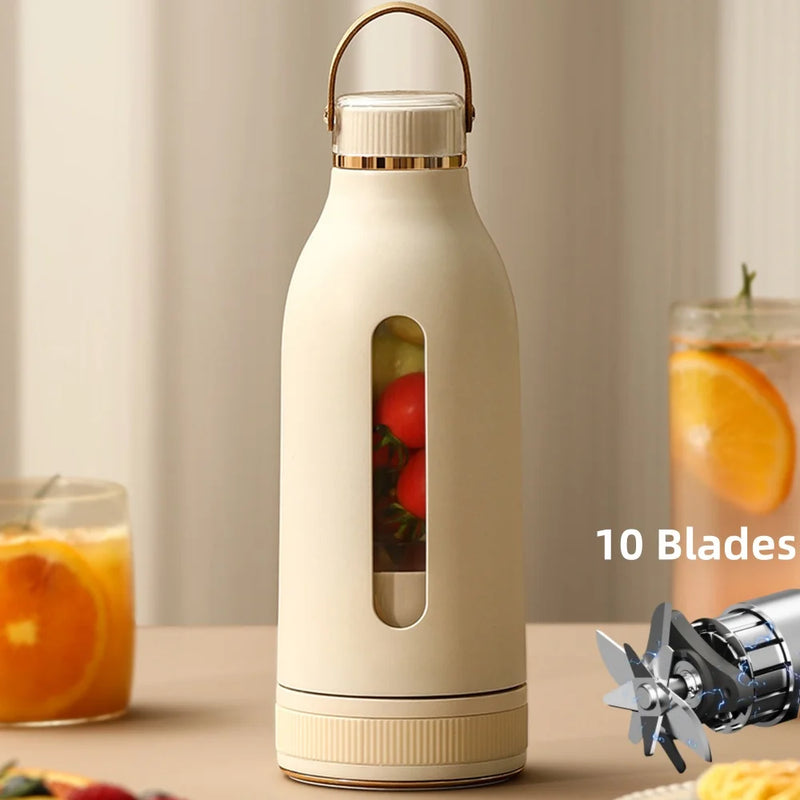 Tragbarer Smoothie-Mixer JuicyGo Z05 | 400 ml | 18.000 U/min | 5-Klingen-System | USB-Aufladung | BPA-frei