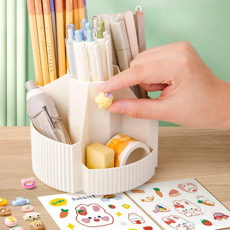 Schreibtisch-Organizer SpinTidy | 360° drehbar | 5 Fächer | Für Büro, Schule & Zuhause