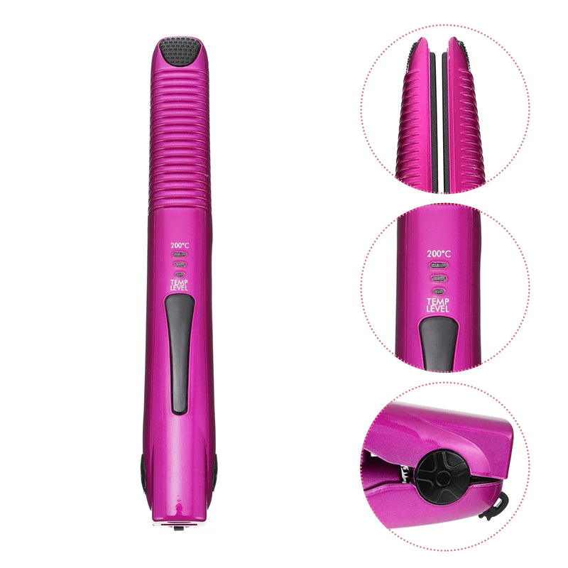 Mobiler Stylingstab STYLOVIA | 3-in-1 Glätten, Locken & Föhnen | USB-Aufladbar | 20×3,5×2,5 cm | Für Unterwegs & Zuhause
