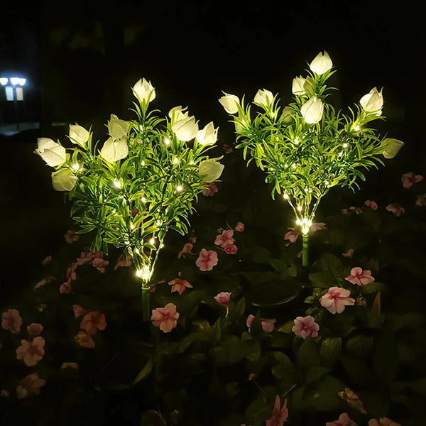 Lunaflora Solar Gartenlicht | 42 LEDs | Laternenblume mit 7 Leuchteffekten | Wasserdicht & Realistisch