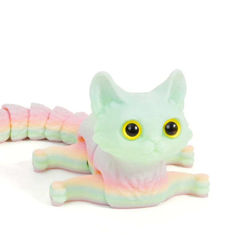 3D-Katzenfigur beweglich | 12/16 cm | Deko & Geschenkidee | Detailreich & flexibel