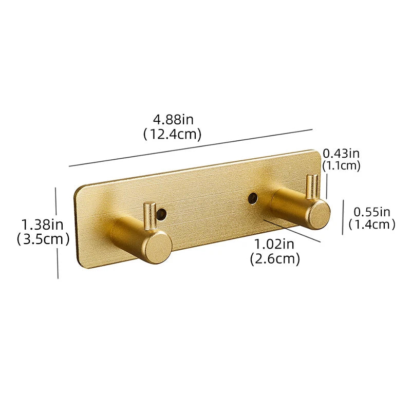 Selbstklebender Wandhaken Hookora | Edelstahl 304 gebürstet | Ohne Bohren | Tragkraft bis 3 kg | Wasserdicht & Rostfrei