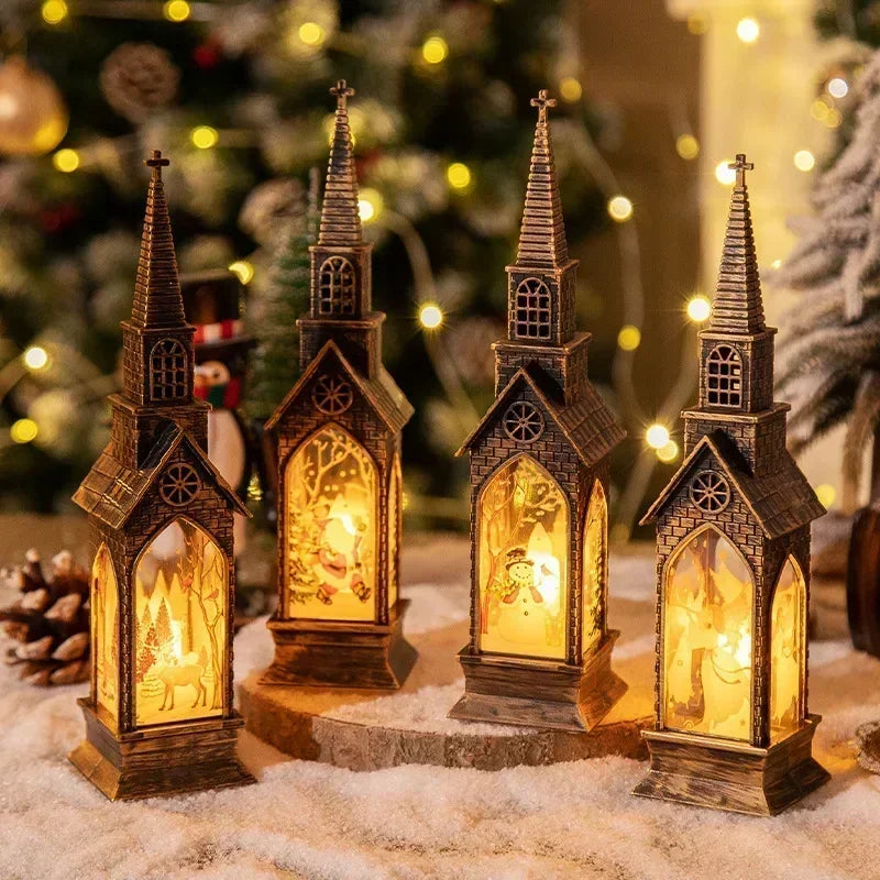 Lumora Festive | LED Weihnachtslaterne | Santa & Schneemann | Warmes Stimmungslicht | Tischdeko