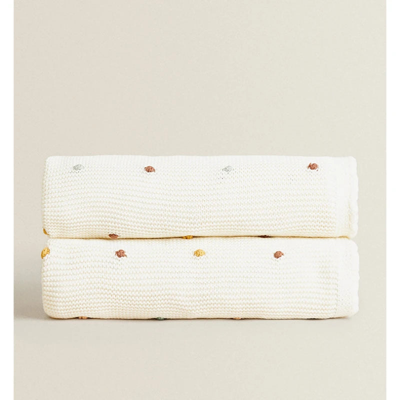 LunaNest Babydecke aus Baumwolle | Strickdecke für Neugeborene | Weich & Atmungsaktiv | Für Kinderwagen, Bett & Sofa