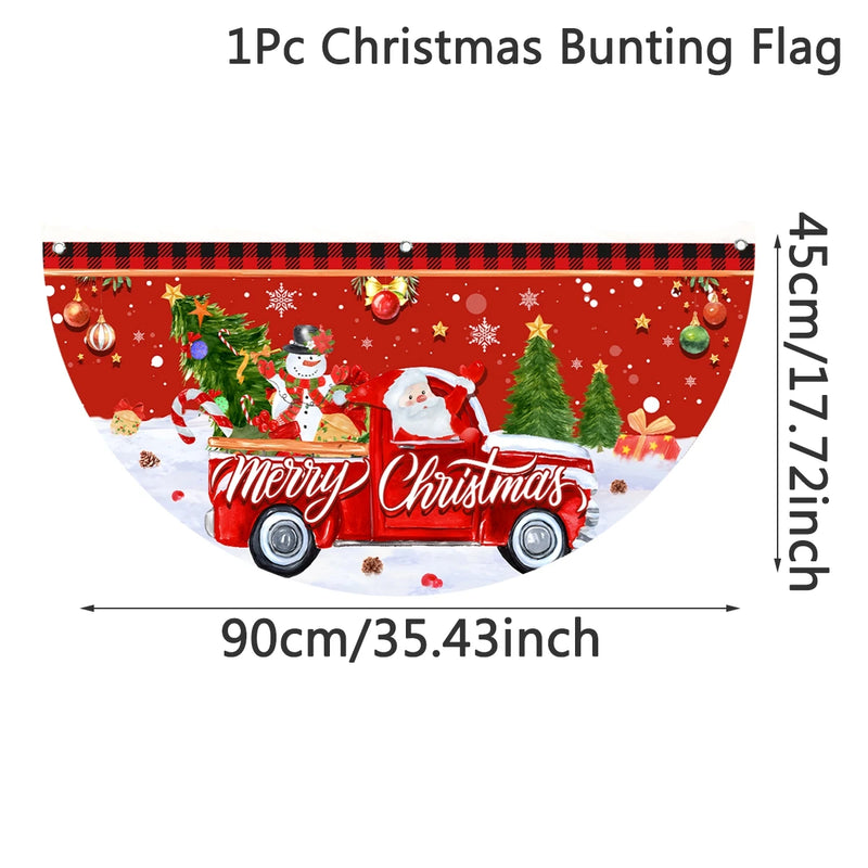 Festona Weihnachts Banner Halbkreis | Outdoor & Indoor | Wetterfest & Wiederverwendbar | Weihnachten & Neujahr 2026