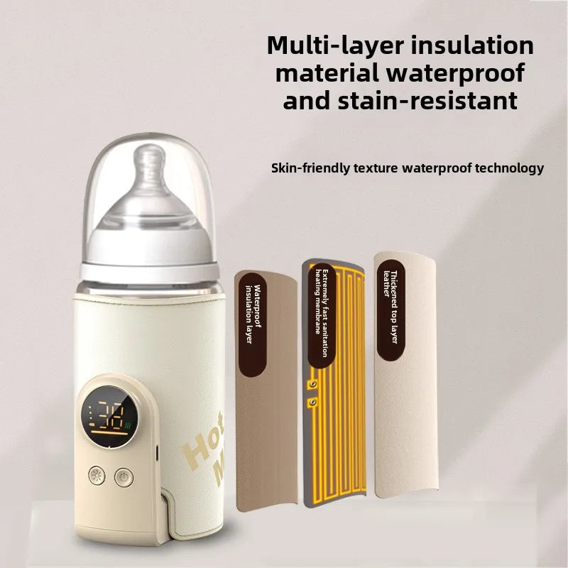Smarte Babyflaschenwärmer Nuvella Warm+ | USB-Betrieb | Wasserabweisend & Isoliert | Für Unterwegs