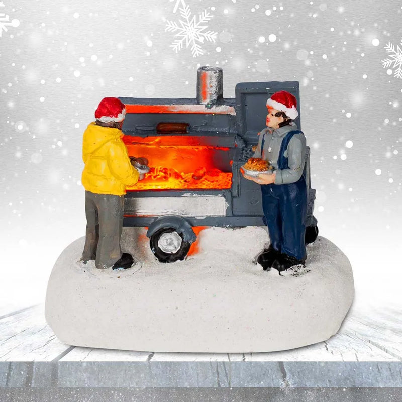 LumiVillage Weihnachtsdorf Figuren mit LED-Beleuchtung | Handbemalte Miniaturhäuser & Accessoires | Sammler-Dekoration für Tisch, Fensterbank & Kamin