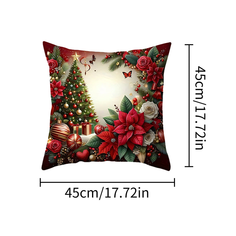 Weihnachts-Kissenhülle Lunavia | 2D Druck | Santa Claus Design | 45×45 cm | Festliche Weihnachtsdeko & Geschenkidee