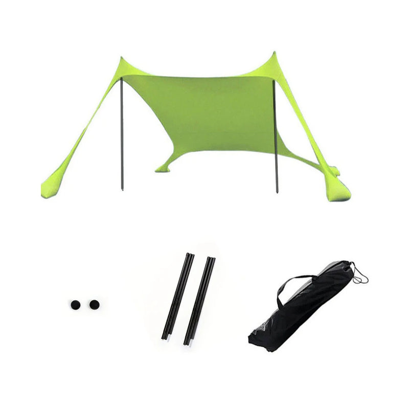 Solaviva Strandmuschel mit UV-Schutz UPF50+ | Winddicht & Wasserdicht | Für 3–4 Personen | 200×200×170 cm