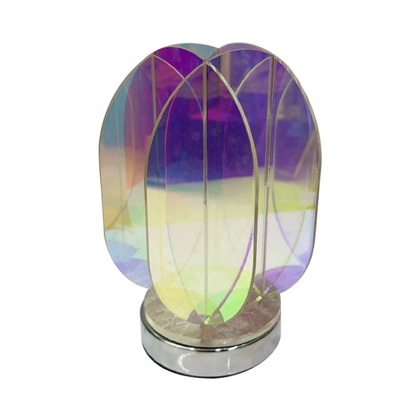 Luminara LED-Tischlampe | Farbwechsel-Acryl | USB-Betrieb | Geometrisches Design | 20,5 cm