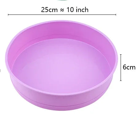 BakeoFlex Silikon-Kuchenform Rund | Antihaft & Hitzebeständig | 4–10 Zoll (10–25 cm)