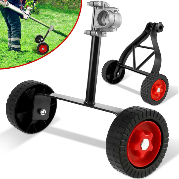 Universal Stützrad TRIMNOVA EasyRoll | Höhenverstellbar | Rücken- & Armschonend | Für Rasenmäher & Motorsensen