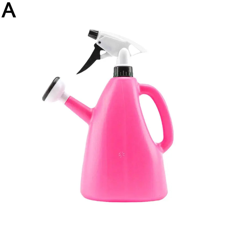 FloraPress Gartensprüher 2-in-1 | Drucksprüher & Gießkanne | 1 Liter | 23×11,8×9,4 cm | Pink/Blau/Orange/Grün