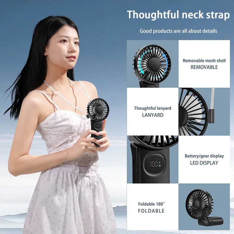 Mini-Handventilator Ventilio Go | Leise & Wiederaufladbar | USB-Betrieb | Für Reisen, Schreibtisch & unterwegs