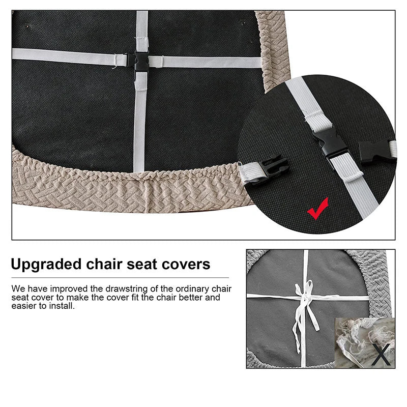 CasaLino | Wasserdichte Stuhl-Sitzbezüge | Elastisch & Waschbar | Kariertes Design | 4 Varianten | Für Küche & Esszimmer