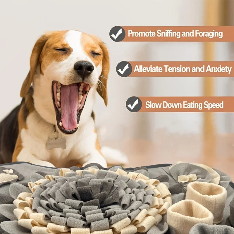 Schnüffelteppich für Hunde | Interaktives Suchspielzeug | Rutschfest & Langlebig | Weiches Fleece