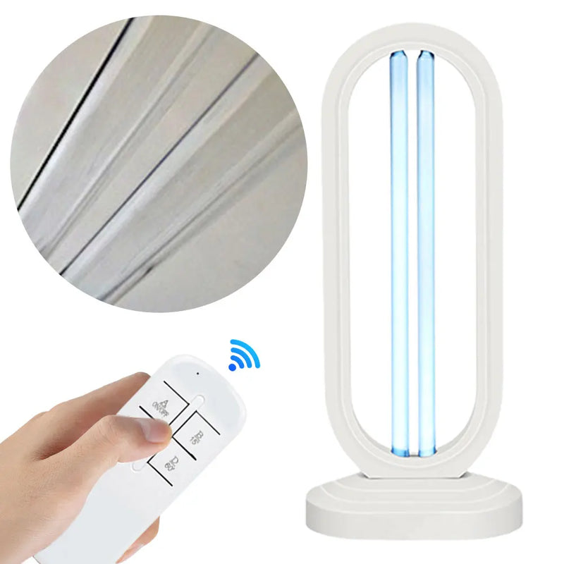 Purevia UV-C Desinfektionslampe | 38W | Mit Fernbedienung & 3 Timer-Stufen | UV + Ozon | 41,5 × 18 cm