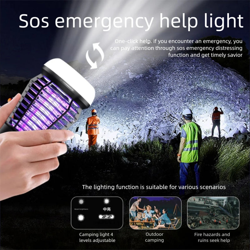 Mückenlampe Lumava Pro | 4-in-1 Campinglicht mit Insektenvernichter & SOS-Funktion | Wiederaufladbar mit USB-C & 2000 mAh Akku