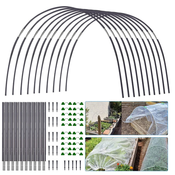 Plantura FlexGrow Gartenbügel-Set aus Fiberglas | DIY Pflanztunnel für Hochbeete & Frühbeet | Rostfrei & Wiederverwendbar | Inkl. Steckverbinder