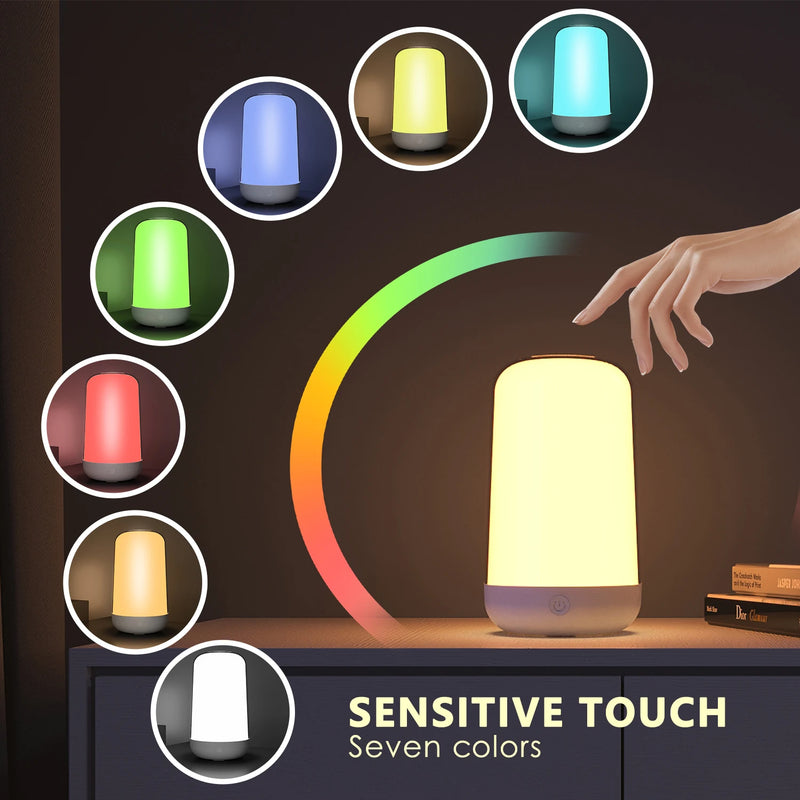 LumoGlow RGB Tischlampe | App-Steuerung & Touch | 16 Mio. Farben | 3600 mAh Akku