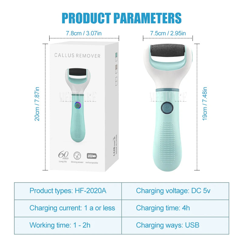 Pedivance Elektrischer Hornhautentferner mit USB-Ladung | Für sanfte Fußpflege & Pediküre | Entfernt trockene, rissige & verhornte Haut – 1200 mAh