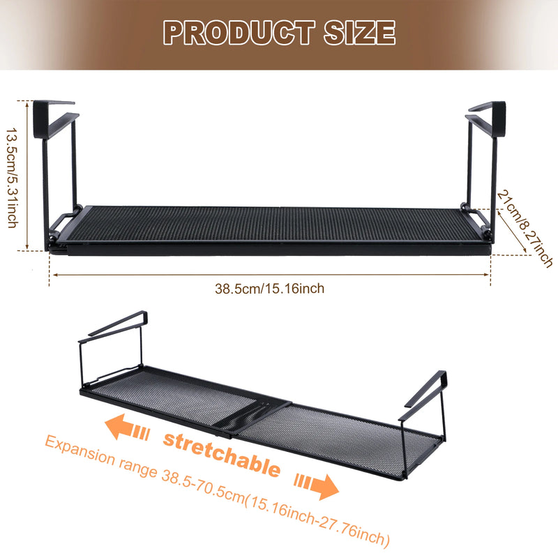 FlexoRack | Teleskopisches Hängeregal für Schränke | Verstellbar 38,5–70,5 cm | Für Küche, Bad & Büro