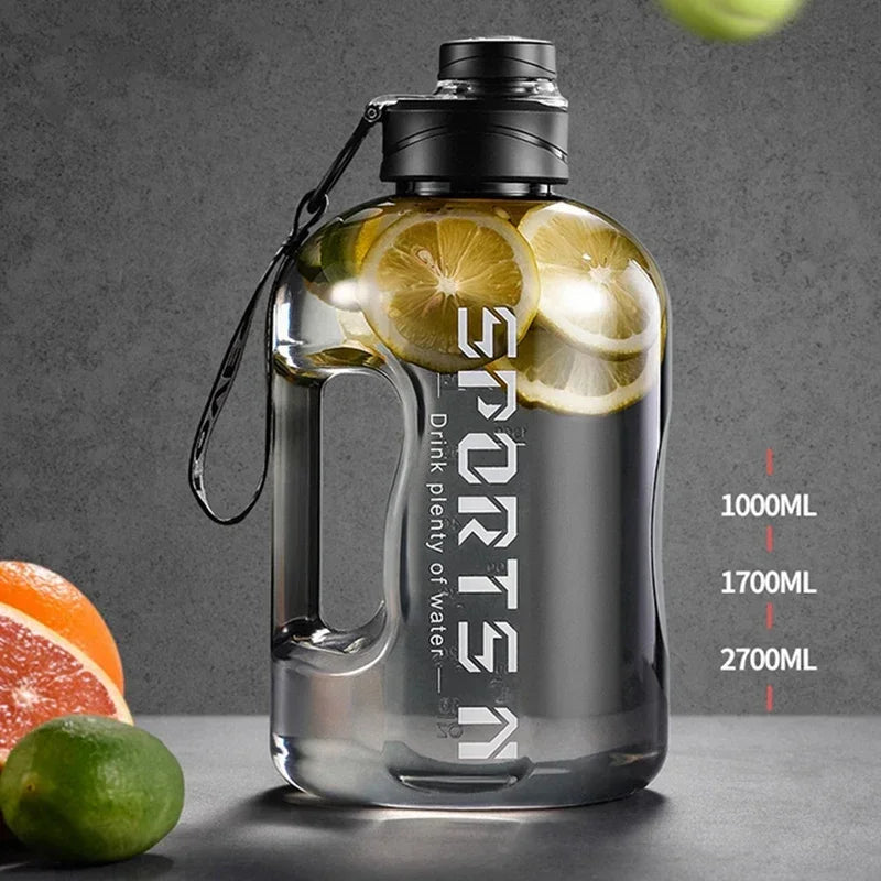 Hydronex Trinkflasche 1,7 L / 2,7 L | Auslaufsicher & BPA-frei | Große Kapazität | Für Sport, Fitness & Outdoor